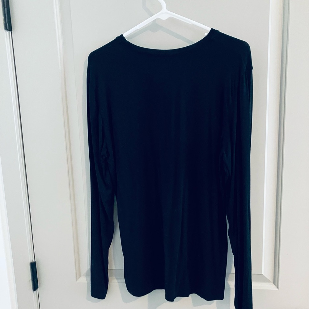 Cuddl Duds T-Shirt Men Black Crewneck Long Sleeve Loungewear Casual - XL